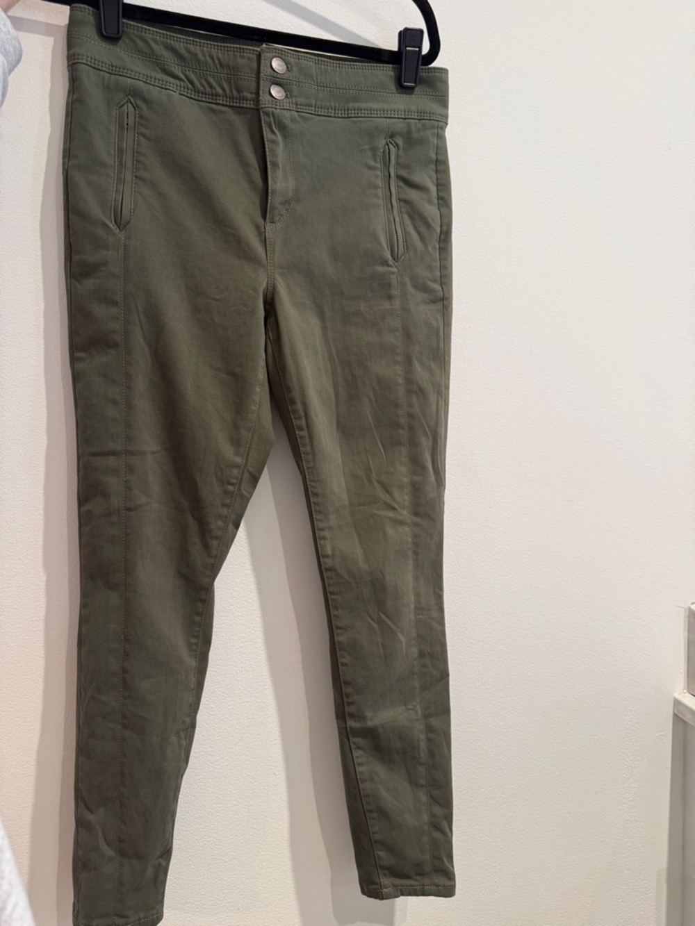 LOFT Olive Green Skinny Mid-Rise Pants